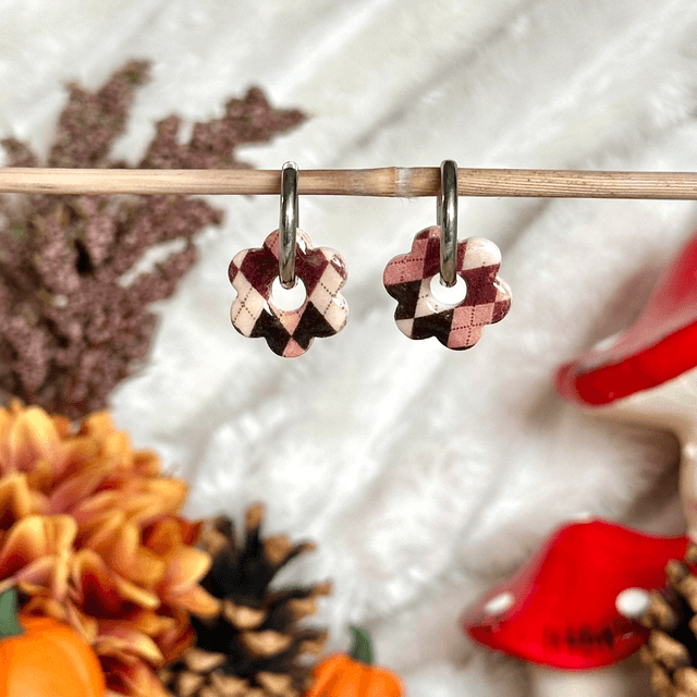 Fleurs Aria (petites) : motif argyle 