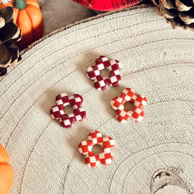 Fleurs Noa : motif damier 